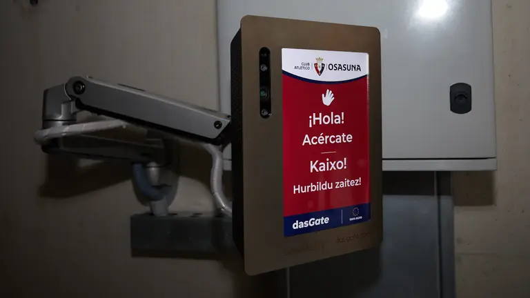 Sistema de acceso por reconocimiento facial al estadio de El Sadar. IÑIGO ALZUGARAY