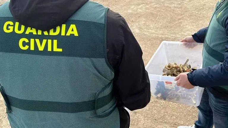 Detenida una pareja por el hurto de más de 1.000 aspersores de riego en Navarra. GUARDIA CIVIL