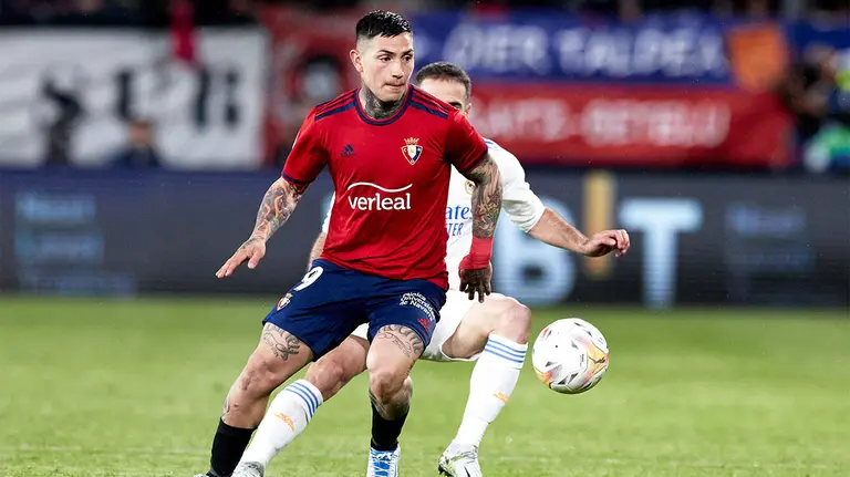 Chimy Avila en acción ante el Real Madrid en El Sadar.
Ricardo Larreina / AFP7 / Europa Press.