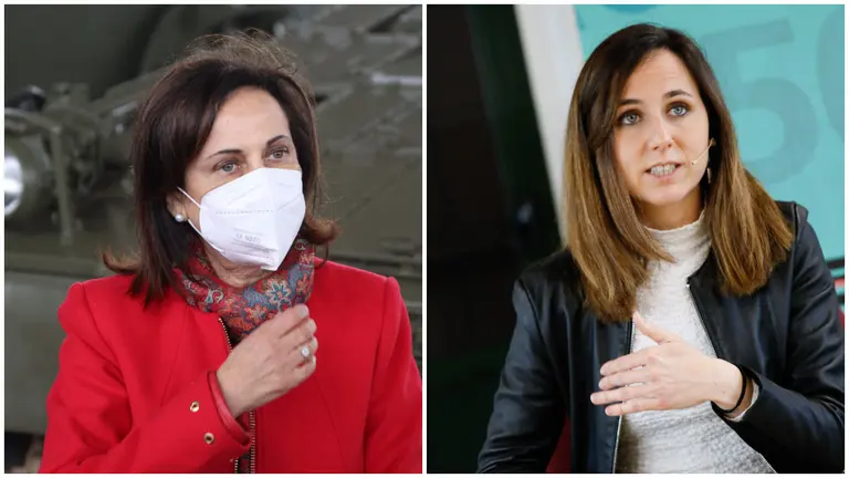 Las ministras Margarita Robles y Ione Belarra.