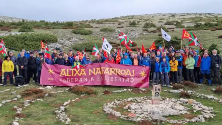 Imagen de archivo de un acto de Nafarroa Berriz Altxa. NAFARROA BERRIZ ALTXA