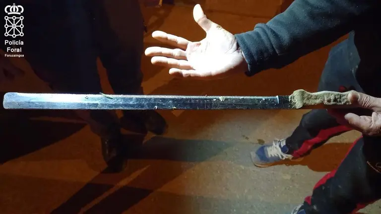 Detenido en Cadreita por amenazas graves con una herramienta cortante. POLICÍA FORAL