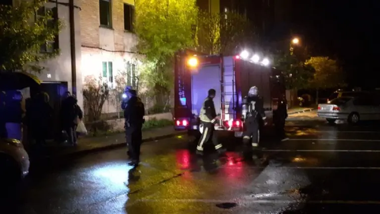 Incendio en un edificio de Estella BOMBEROS DE NAVARRA