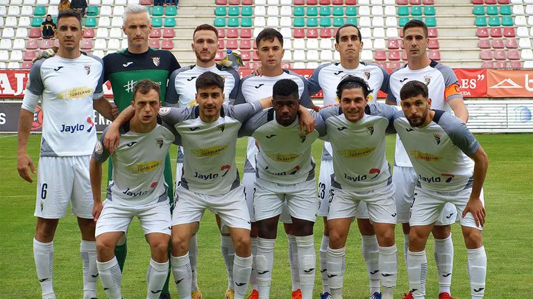 Equipo titular del Tudelano en el último encuentro jugado en Zamora. Prensa Tudelano.