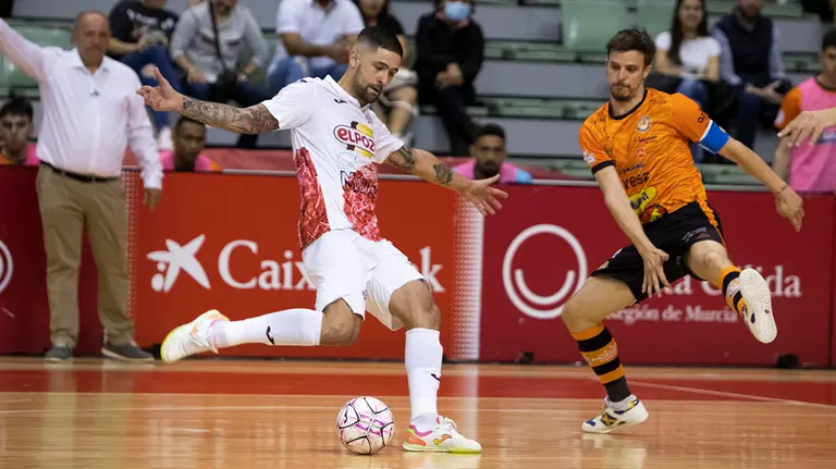 Partido de fútbol sala ElPozo - Ribera Navarra en Murcia. Prensa ElPozo.