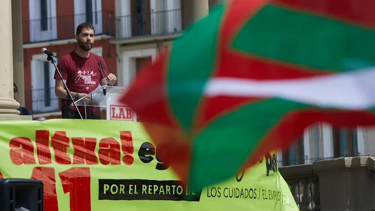 Manifestación del sindicato LAB con motivo del 1 de Mayo. IÑIGO ALZUGARAY