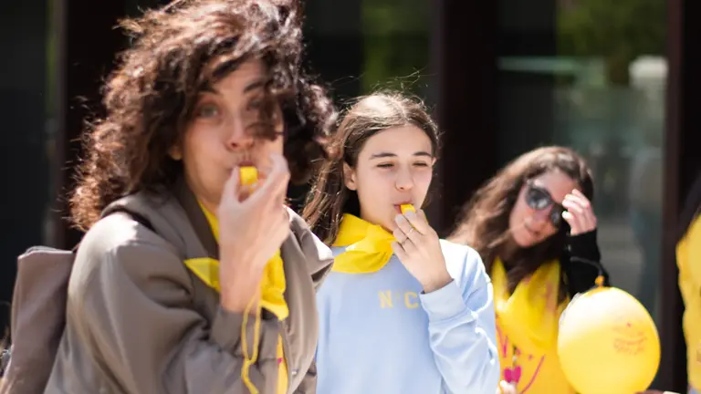 Manifestación en Pamplona de la plataforma 0-3 de Navarra, para reclamar unas escuelas infantiles "dignas". IRAITZ IRIARTE.