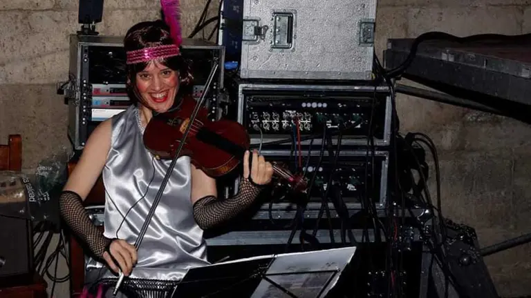 La violinista tudelana Marta González Bordonaba, recientemente fallecida. FOTO: PEÑA LA TEBA DE TUDELA