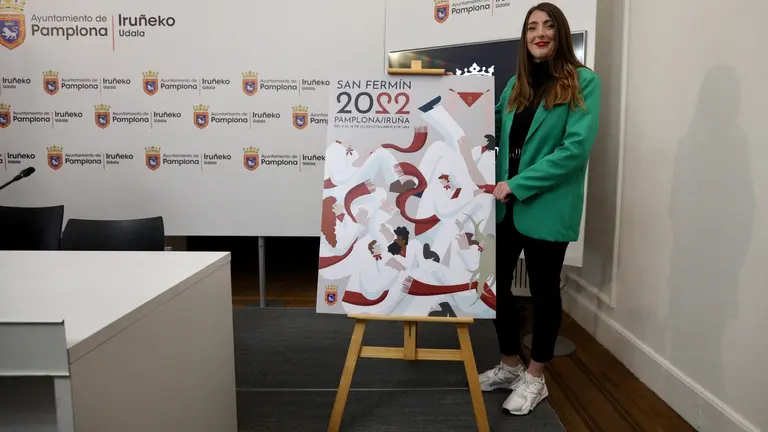 Olaia Merino Erviti, autora del cartel de San Fermín 2022. ÍÑIGO ALZUGARAY