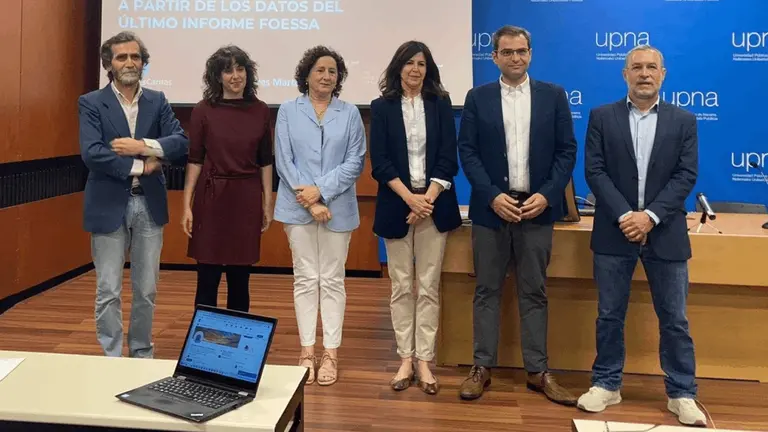 La consejera de Derechos Sociales, Mª Carmen Maeztu, en la apertura del Curso de Primavera ‘La pandemia y los procesos de exclusión social' de la UPNA. - GOBIERNO DE NAVARRA