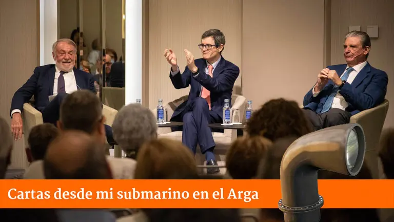 María San Gil y Jaime Oreja participan en la presentación de la iniciativa NEOS. IRAITZ IRIARTE.