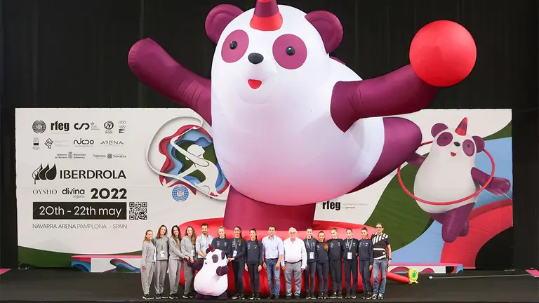 Presentación de la World Challenge Cup de gimnasia rítmica en Pamplona. Cedida.