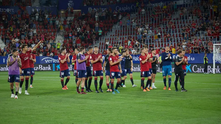 Partido de La Liga Santander entre Osasuna y Mallorca disputado en el estadio de El Sadar. IÑIGO ALZUGARAY