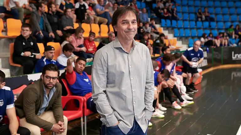 Imanol Arregui. Osasuna Xota se enfrenta al Betis Futsal en el Pabellón Anaitasuna. PABLO LASAOSA