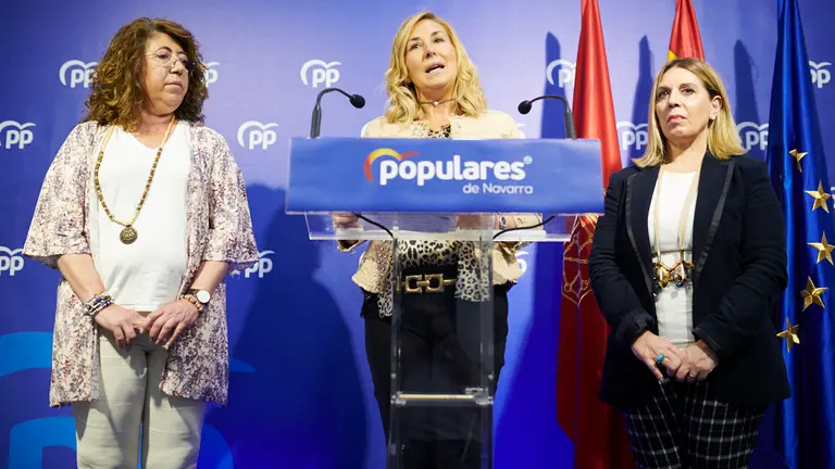 Rueda de prensa de la presidenta del PPN, Ana Beltrán, para valorar asuntos de actualidad de la Comunidad foral y abordar diversas cuestiones de ámbito nacional. PABLO LASAOSA
