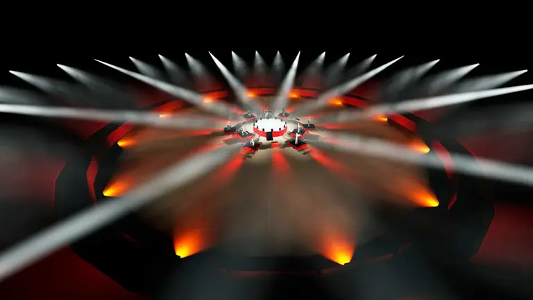 Render del espectáculo de imagen, luz y sonido con el que la Casa de Misericordia celebrará el centenario de la plaza de toros. CASA MISERICORDIA