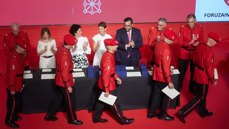 Acto Conmemorativo del Día de la Policía Foral de Navarra con la entrega de las Medallas de Servicios Distinguidos, Felicitaciones Públicas y Menciones Honoríficas de la Policía Foral. IÑIGO ALZUGARAY