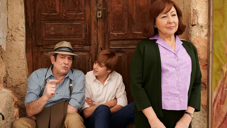 Los actores durante el rodaje de la película. CEDIDA