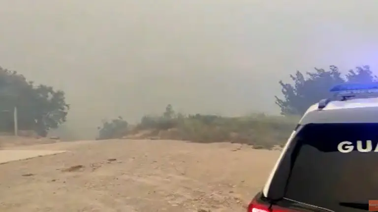 El humo llega hasta la localidad de Belascoain