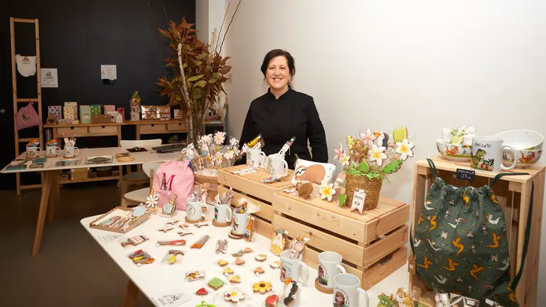 Tienda de galletas 'The Cookie Show' en la calle Francisco Bergamin de Pamplona. IÑIGO ALZUGARAY