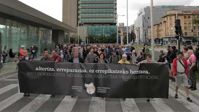 Los manifestantes han reclamado "reconocimiento y repatación" para las víctimas de "tortura". CEDIDA