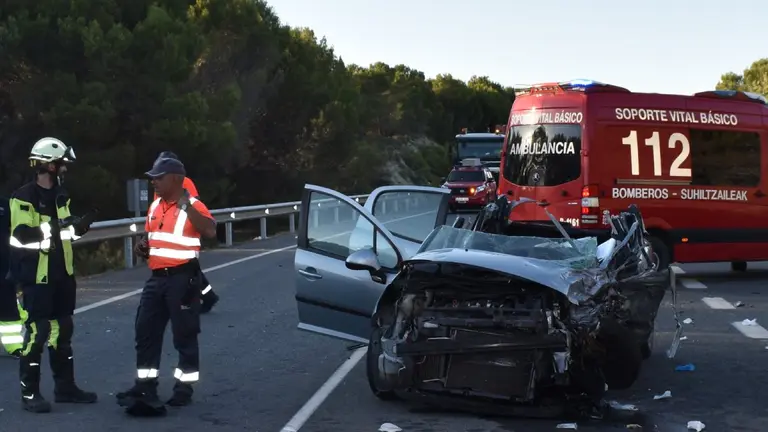 La Policía Foral atendió el atestado en Caparroso. POLICÍA FORAL