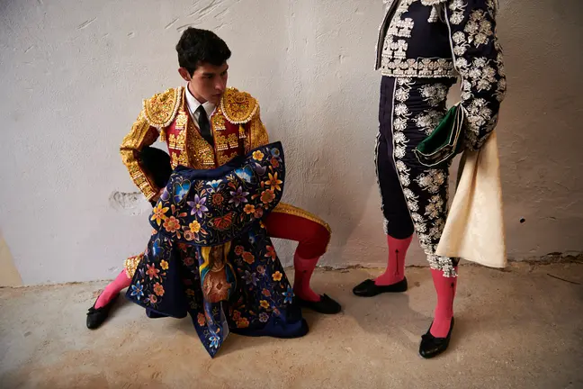 Novillada de la Feria del Toro de San Fermín 2022 con novillos de la ganadería Pincha para los novilleros Jorge Martínez, Isaac Fonseca y Álvaro Alarcón. PABLO LASAOSA