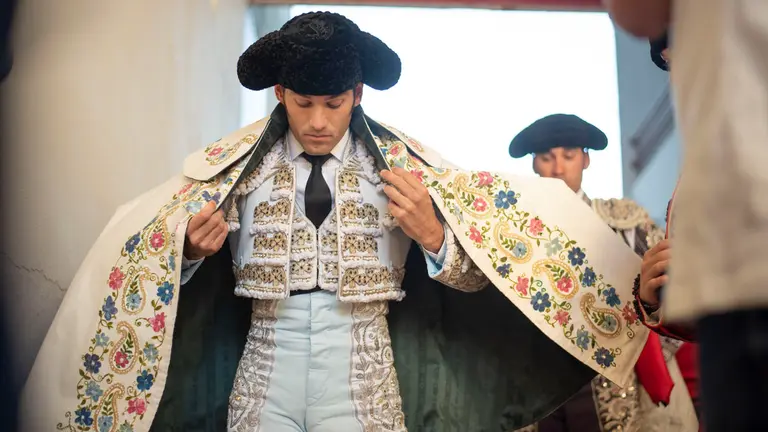 Patio de caballos en la segunda corrida de San Fermín 2022 el día 8 de Julio con la ganaderóa Fuente Ymbro. IRAITZ IRIARTE.