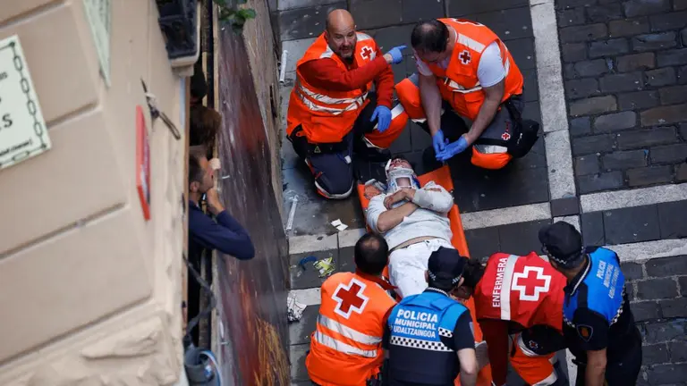 Tercer encierro de San Fermín 2022 con toros de José Escolar. REUTERS. Juan Medina (6)