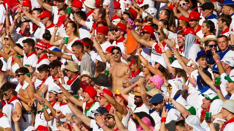 Quinta corrida del 11 de julio de San Fermín 2022 con toros de Cebada Gago para los toreros Juan Leal, Román y Jesús Enrique Colomo. ALEJANDRO VELASCO