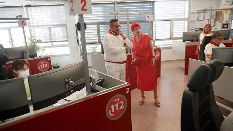 Visita del vicepresidente Remirez y la consejera Indurain al centro de SOS Navarra. GOBIERNO DE NAVARRA