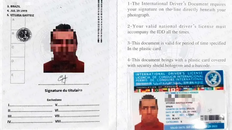 El detenido había comprado el carné en Internet. POLICÍA FORAL