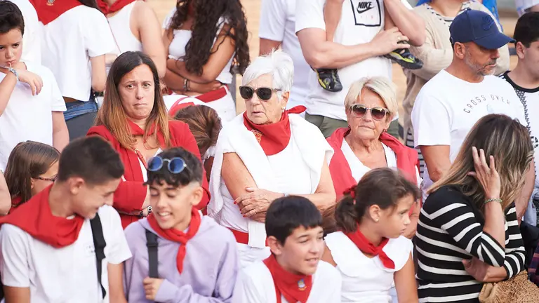 Primer encierro de las fiestas de Tudela 2022 con toros de Marqués de Quintanar. PABLO LASAOSA