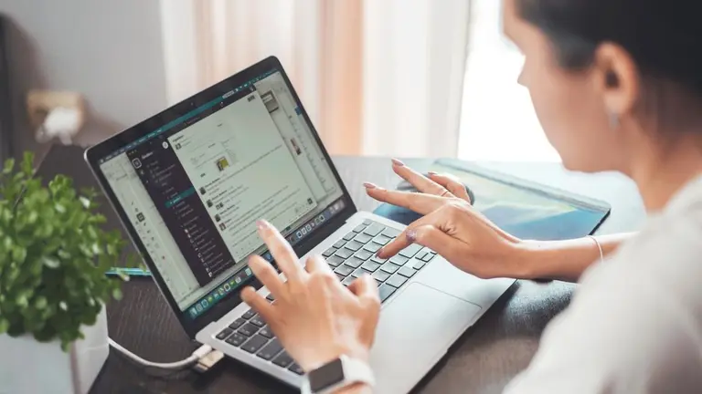 Una persona teletrabajando desde casa. CEDIDA
