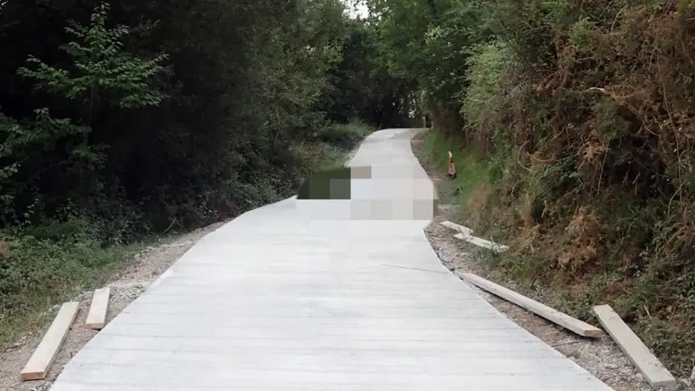 Paraje en el que fue hallado el cadáver del ciclista. POLICÍA FORAL