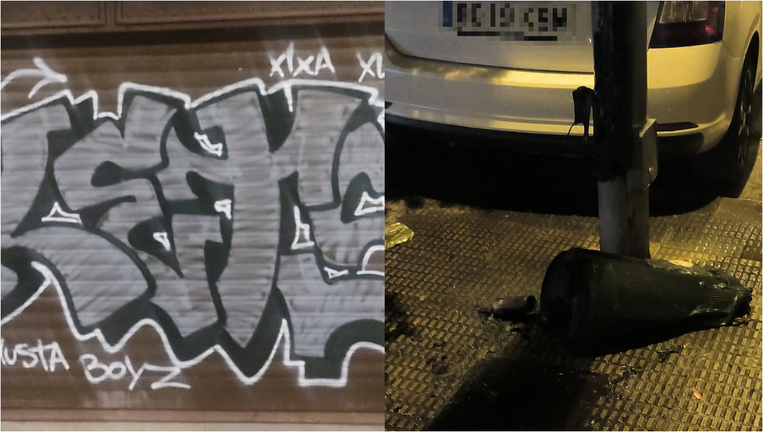 Estado en que quedó el mobiliario. POLICÍA MUNICIPAL