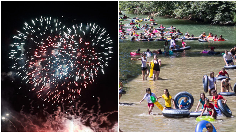 Estella ha cancelado los fuegos artificiales del domingo y desaconsejado el baño en el río Ega en los próximos días. PABLO LASAOSA / ÍÑIGO ALZUGARAY