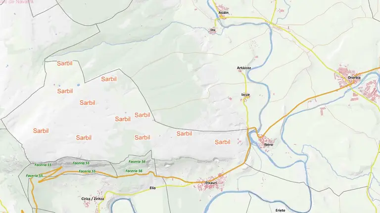 Monte Sarbil, zona en la qie eidó enriscada, en las inmediaciones de Echauri.