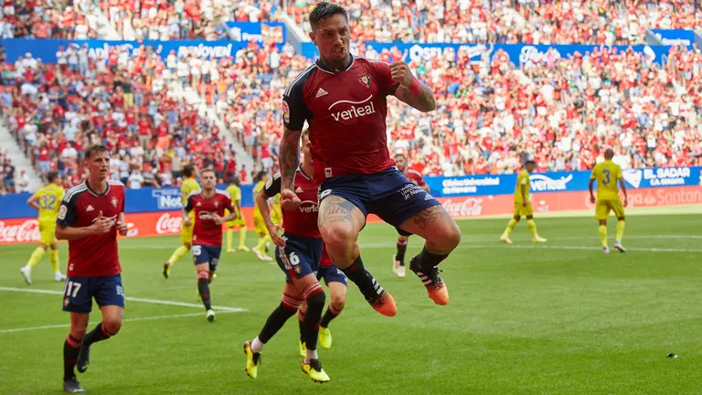 Partido de La Liga Santander entre Osasuna y Cádiz disputado en el estadio de El Sadar. IÑIGO ALZUGARAY