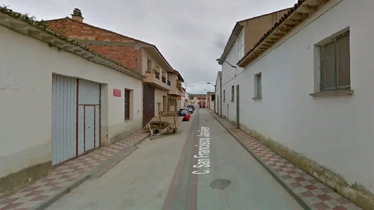 Calle San Francisco Javier en Cadreita. ARCHIVO