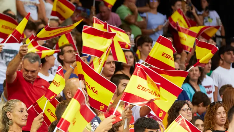 Partido entre las selecciones de baloncesto de España e Islandia correspondiente a la fase de clasificación para el Mundial de 2023 disputado en el pabellón Navarra Arena de Pamplona. IÑIGO ALZUGARAY