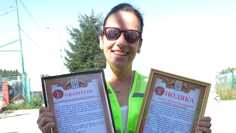 Leticia San Martín ha sido reconocida por su labor humanitaria en Ucrania. CEDIDA