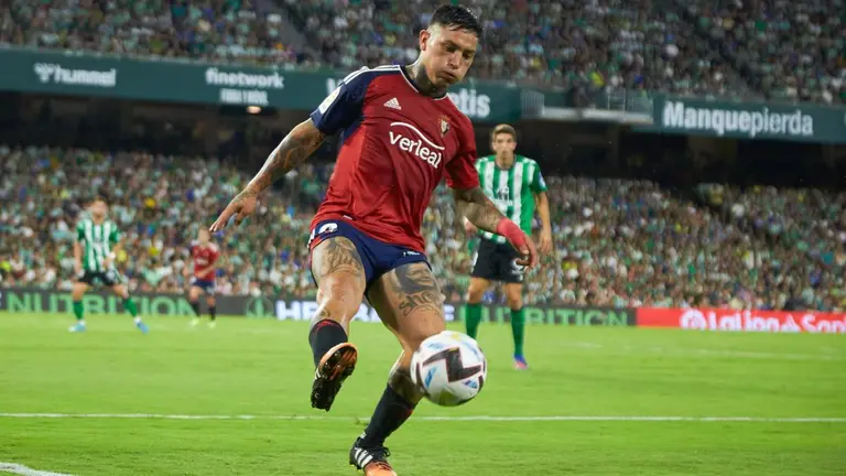 Partido de la tercera jornada de LaLiga 22-23 entre Betis y Osasuna disputado en el estadio Benito Villamarín de Sevilla. AFP7 / Europa Press