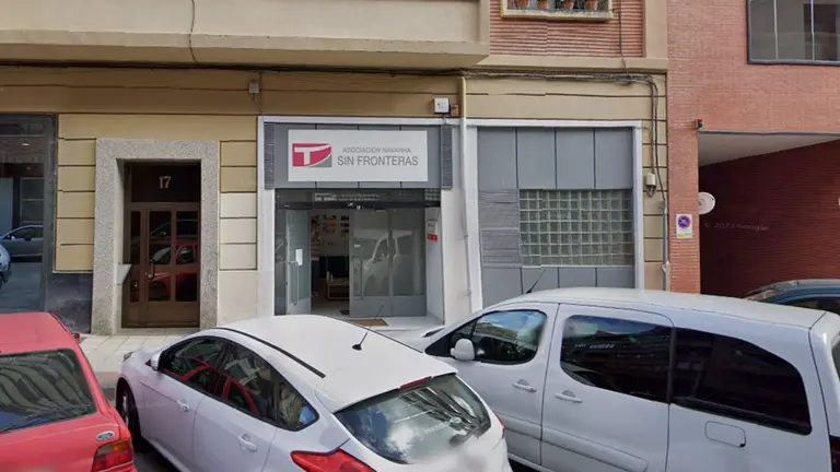 Fachada de la oficina de la Asociación Navarra Sin Fronteras. GOOGLE MAPS