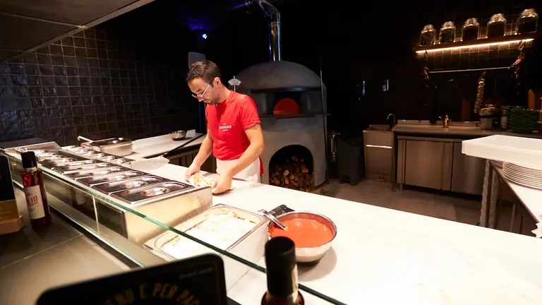 Grosso Napoletano, nueva pizzería en la calle Amaya de Pamplona. IÑIGO ALZUGARAY