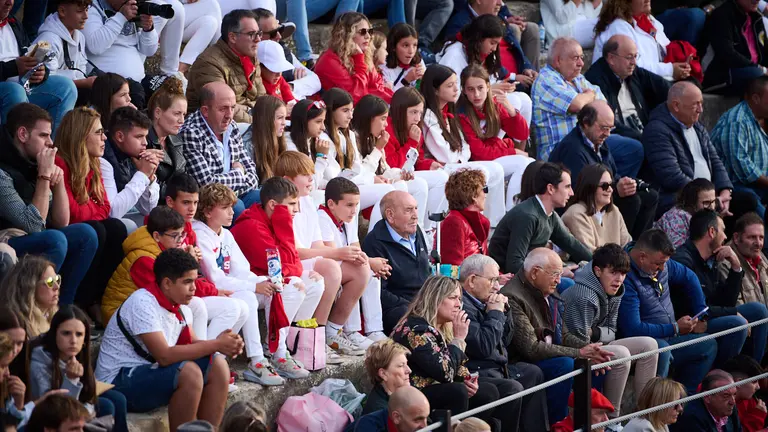 Toros de Galache para Morante de la Puebla, Emilio de Justo y Joselito Adame en el festejo conmemorativo del 175 aniversario de la plaza de toros de Corella durante sus fiestas de 2022. PABLO LASAOSA