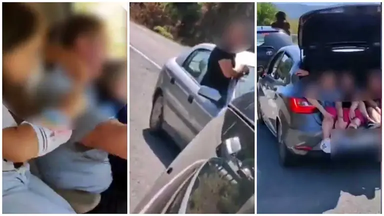 Investigados por circular con copilotos fuera de la ventanilla y difundirlo. GUARDIA CIVIL