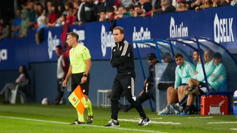 Partido de La Liga Santander entre CA Osasuna y RCD Espanyol disputado en el estadio de El Sadar. IÑIGO ALZUGARAY