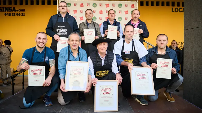 Degustación y entrega de premios del XVI Concurso Navarro de Chistorra celebrado en Pamplona. PABLO LASAOSA