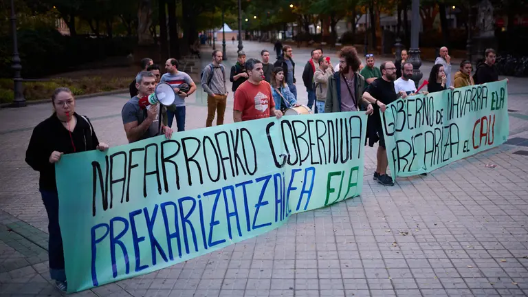 Concentración en el marco de la huelga convocada en Conasa para "defender las condiciones laborales" de la plantilla. PABLO LASAOSA